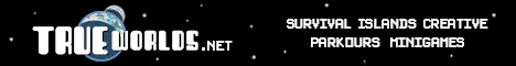 True Worlds Minecraft Java server banner