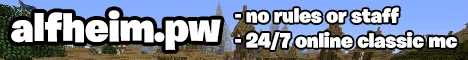Alfheim Minecraft Java server banner