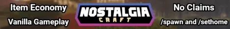 Nostalgiacraft Minecraft Java server banner