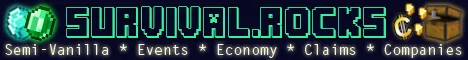 survival.rocks Minecraft Java server banner
