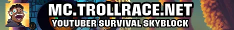 Trollrace Minecraft Java server banner