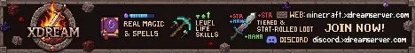 xDream Custom RPG Minecraft Java server banner