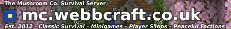 Webbcraft Minecraft Java server banner