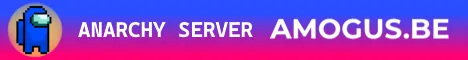 amogus.be Minecraft Java server banner