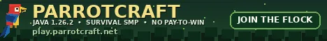 Parrotcraft Minecraft Java server banner