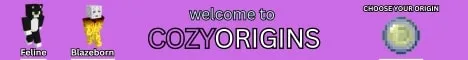 Cozyorigins Minecraft Java server banner