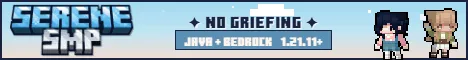 Serenesmp Minecraft Java server banner