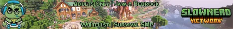 Slownerd Minecraft Java server banner