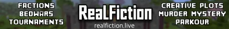 Realfiction Minecraft Java server banner