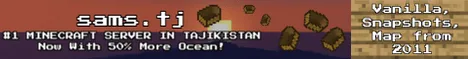 Sams Minecraft Java server banner