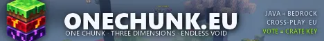 OneChunk Minecraft Java server banner