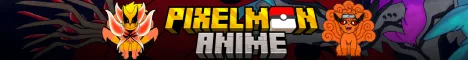 Pixelmon Anime Minecraft Java server banner