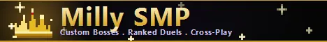 MillySMP Minecraft Java server banner