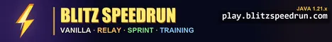 Blitz Speedrun Minecraft Java server banner