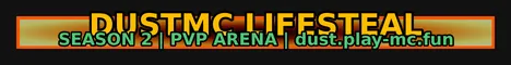 DustMC Lifesteal Minecraft Java server banner