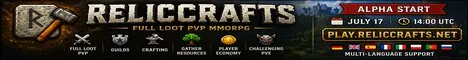 RelicCrafts Minecraft Java server banner