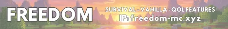Freedom Minecraft Java server banner