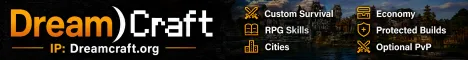 DreamCraft Minecraft Java server banner