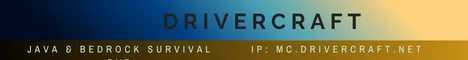 DriverCraft Minecraft Java server banner