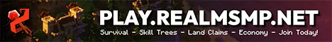 RealmSMP Minecraft Java server banner