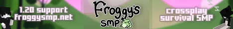 FroggySMP Minecraft Java server banner
