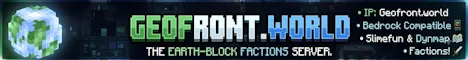 Geofront Minecraft Java server banner