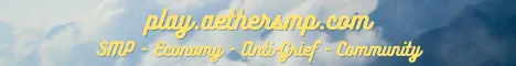 Aether SMP Minecraft Java server banner