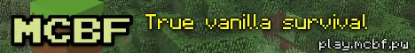 MCBF Minecraft Java server banner