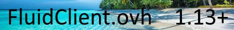 Fluidclient Minecraft Java server banner